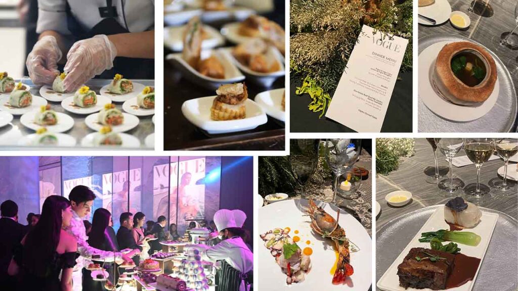 Food served at the Vogue Philippines Gala